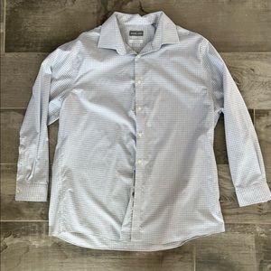 Michal Kors XL dress shirt, white/baby blue & blue.